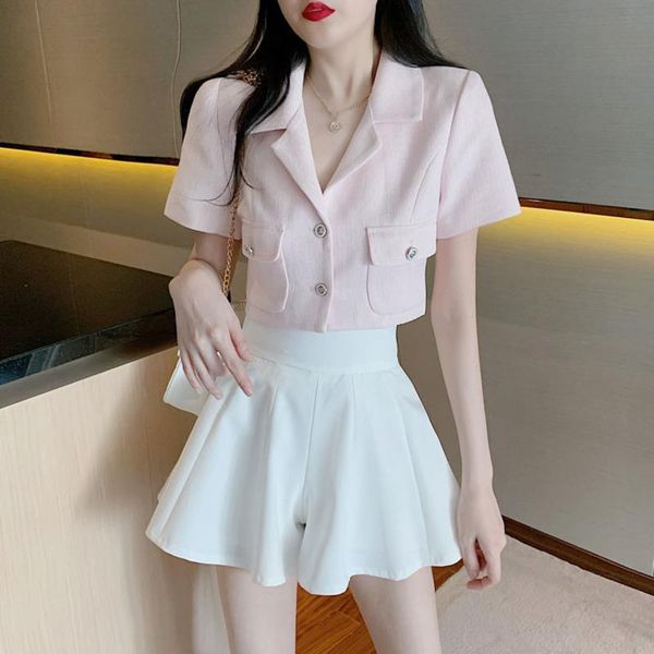women's tracksuits korean fashion sweet 2 piece set women crop jacket coat + wide leg shorts sets streetwear pant suits french two, Gray
women's tracksuits korean fashion sweet 2 piece set women crop jacket coat + wide leg shorts sets streetwear pant suits french two, Gray