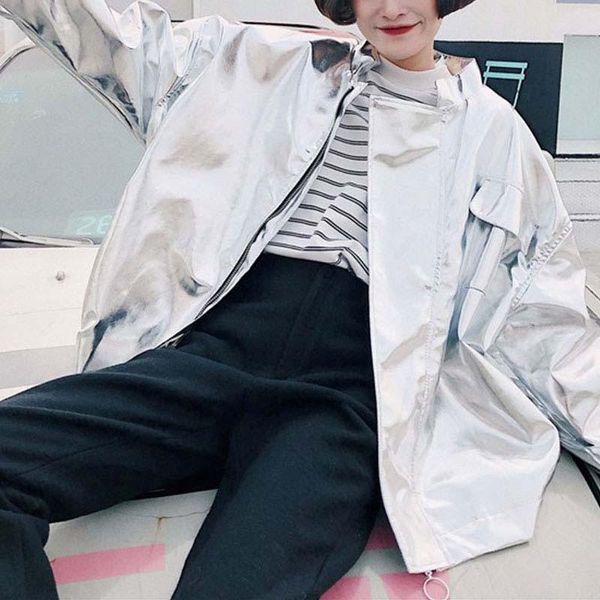 women's jackets spring women metal bomber jacket loose pink hip hop punk coat streetwear outwear chaqueta mujer plus 4x 6q2454, Black;brown
women's jackets spring women metal bomber jacket loose pink hip hop punk coat streetwear outwear chaqueta mujer plus 4x 6q2454, Black;brown