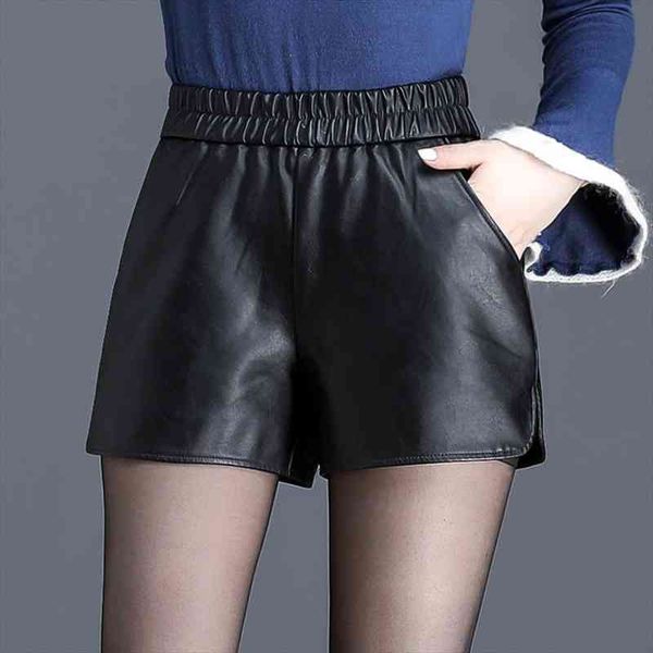 high waist korean style women short plus size autumn spring pu faux leather ol basic quality, White;black
high waist korean style women short plus size autumn spring pu faux leather ol basic quality, White;black