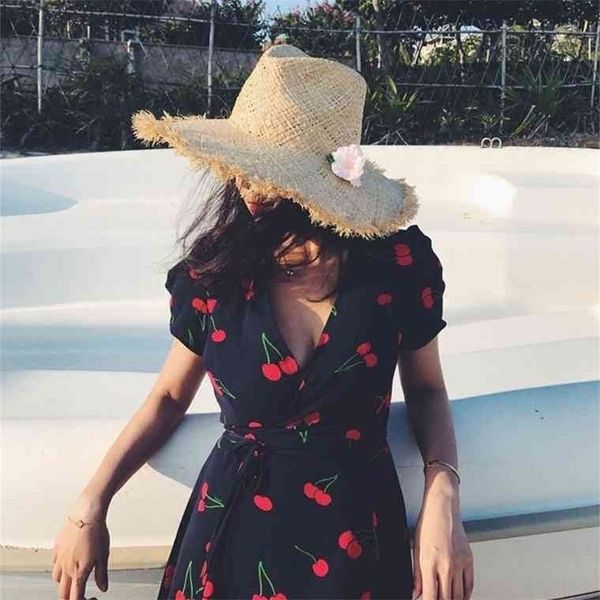plus size women cherry print short sleeve vintage french v-neck midi dress chiffon summer vestidos 2021 s-4xl, Black;gray
plus size women cherry print short sleeve vintage french v-neck midi dress chiffon summer vestidos 2021 s-4xl, Black;gray