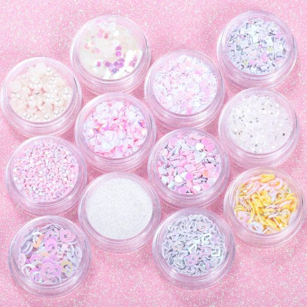 12pcs/set chunky glitter powder sequins moon heart stars shaped pet holographic confettis for diy manicure nails art decorations nail, Silver;gold
12pcs/set chunky glitter powder sequins moon heart stars shaped pet holographic confettis for diy manicure nails art decorations nail, Silver;gold