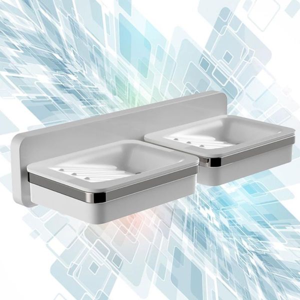 soap dishes 1pc double boxes rack draining wall holder punch-storage shelf for bathroom kitchen
soap dishes 1pc double boxes rack draining wall holder punch-storage shelf for bathroom kitchen