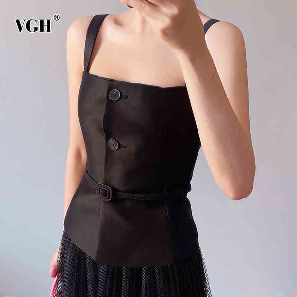 vgh black sashes slim vests for women square collar sleeveless straight solid camis female summer fashion clothing new 210421, White
vgh black sashes slim vests for women square collar sleeveless straight solid camis female summer fashion clothing new 210421, White