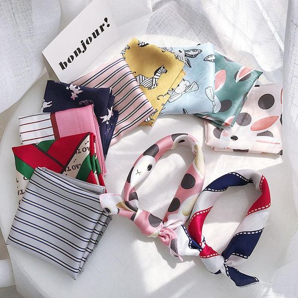 satin scarf foulard mousseline animal print bufanda women accesorios silk femme scarfs for ladies soie echarpe scarves hair, Blue;gray