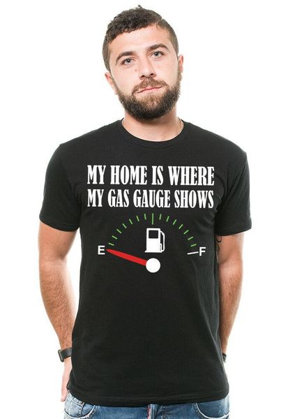 funny mens t-shirt my home is where my gas runs out funny truck driver mens tee, White;black
funny mens t-shirt my home is where my gas runs out funny truck driver mens tee, White;black