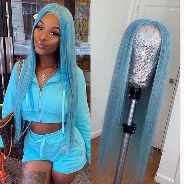 lace front human hair wigs for women light blue colored wig straight bleached knots1, Black;brown
lace front human hair wigs for women light blue colored wig straight bleached knots1, Black;brown