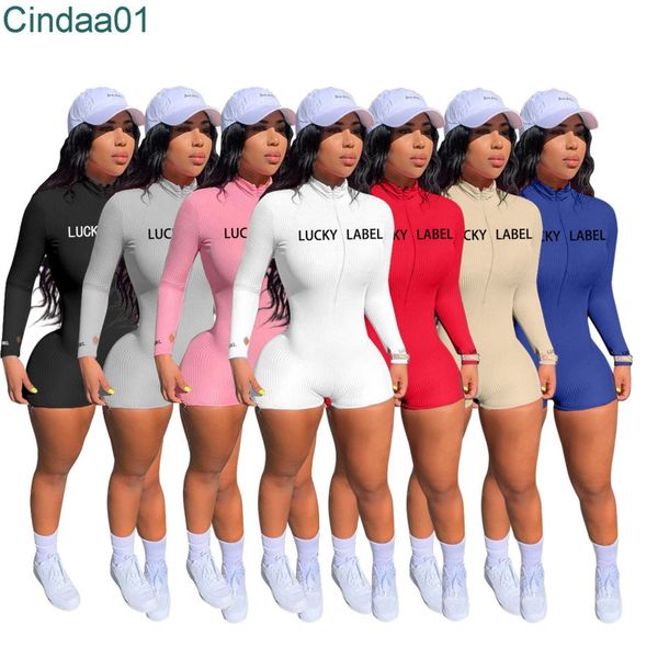 women jumpsuits designer slim solid colour high neck embroidery letters zipper long sleeve shorts onesies sports rompers, Black;white
women jumpsuits designer slim solid colour high neck embroidery letters zipper long sleeve shorts onesies sports rompers, Black;white