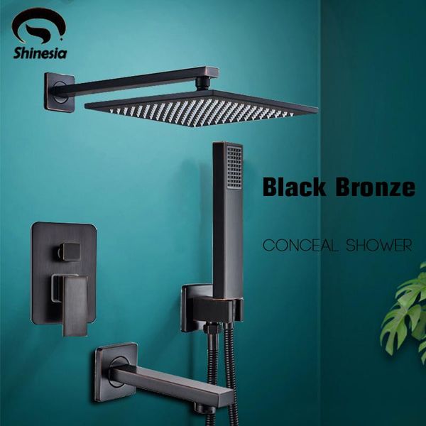 shinesia concealed shower faucet black bronze brass set 8/10/12/16" rainfall head mixer bathroom system sets
shinesia concealed shower faucet black bronze brass set 8/10/12/16" rainfall head mixer bathroom system sets