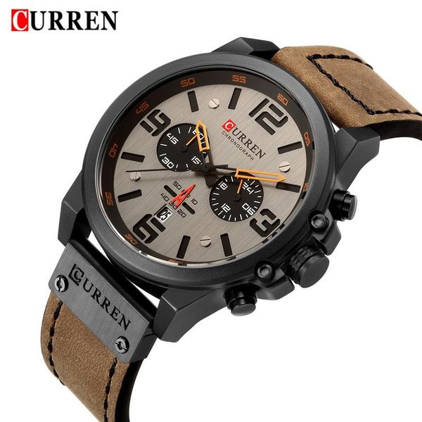 wristwatches curren men's fashion luxury quartz watches men casual sport watch man chronograph waterproof wristwatch relogio masculino 8, Slivery;brown
wristwatches curren men's fashion luxury quartz watches men casual sport watch man chronograph waterproof wristwatch relogio masculino 8, Slivery;brown