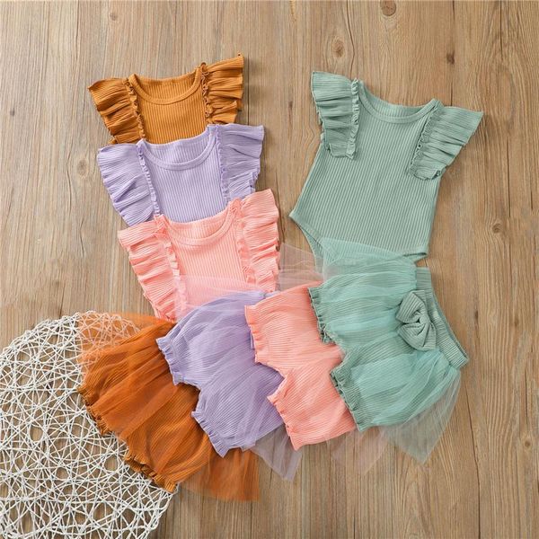 clothing sets fashion baby girls two-piece clothes set solid color round collar sleeveless romper and mesh bow shorts summer ribbed outfits, White
clothing sets fashion baby girls two-piece clothes set solid color round collar sleeveless romper and mesh bow shorts summer ribbed outfits, White