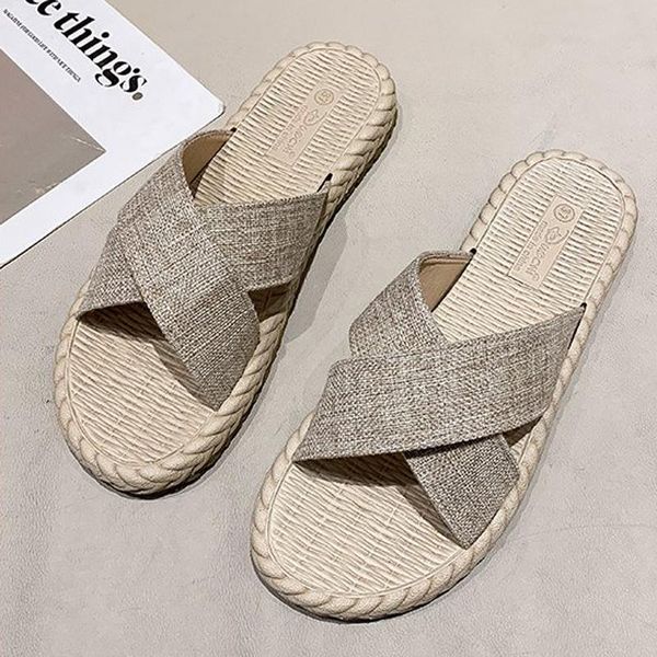 slippers cross belt slides flax cotton beach sandals outdoor comfy shoes fashion open toe women summer, Black
slippers cross belt slides flax cotton beach sandals outdoor comfy shoes fashion open toe women summer, Black
