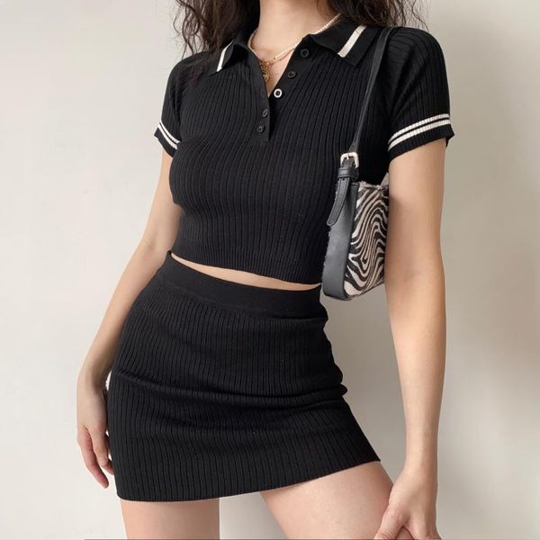 two piece dress knitted set 2021 summer short sleeve crop and mini bodycon skirt women casual knit suit, White
two piece dress knitted set 2021 summer short sleeve crop and mini bodycon skirt women casual knit suit, White