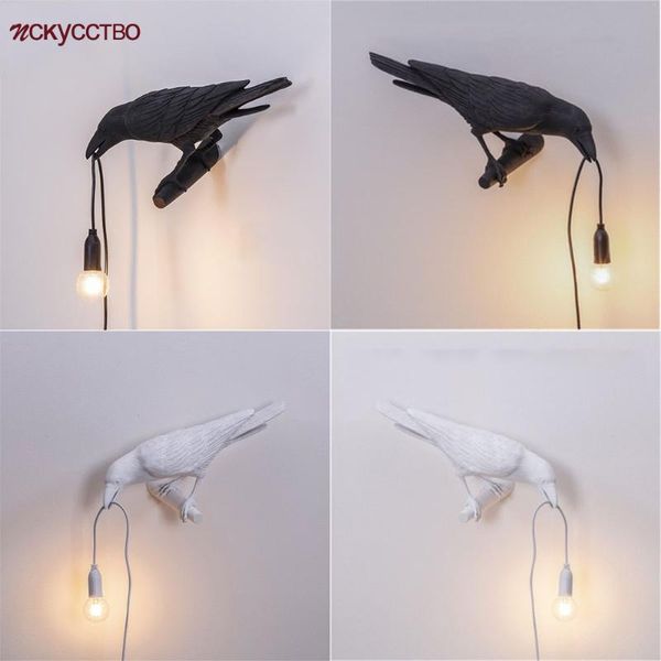 nordic art deco resin black white bird led wall lamp with plug wire for hallway stairs bar designer bedroom bedside night lights
nordic art deco resin black white bird led wall lamp with plug wire for hallway stairs bar designer bedroom bedside night lights
