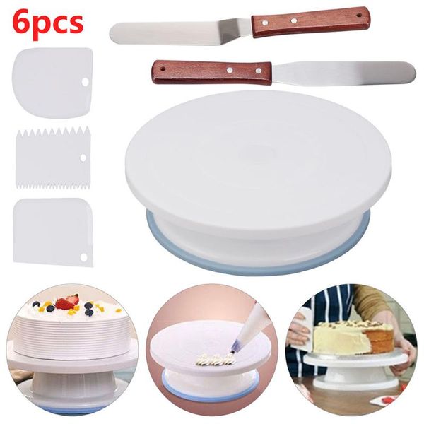baking & pastry tools 6pcs/set pp plastic turntable rotating cake stand dough smoother spatula rotary table fondant molds mold
baking & pastry tools 6pcs/set pp plastic turntable rotating cake stand dough smoother spatula rotary table fondant molds mold