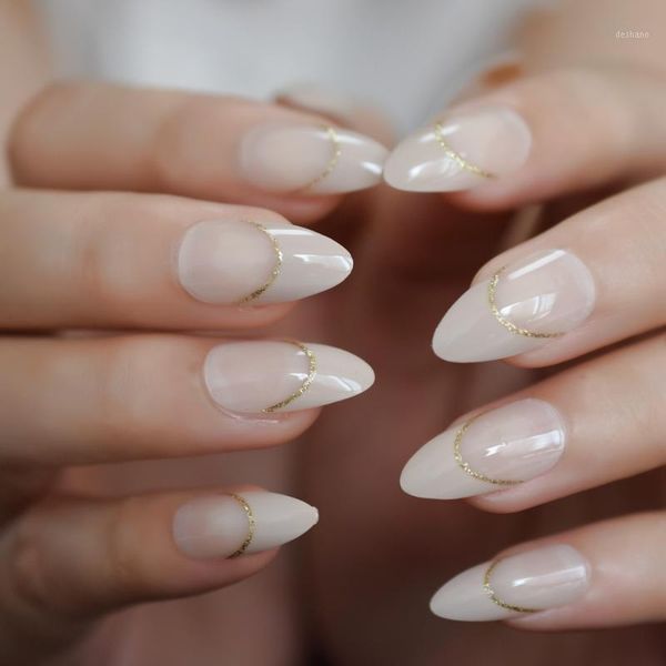 beige false nails natural medium stiletto french fingernails gold smile line designed manicure tips1, Red;gold
beige false nails natural medium stiletto french fingernails gold smile line designed manicure tips1, Red;gold