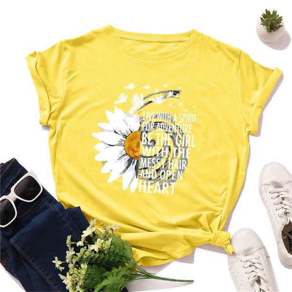 women's t-shirt s-5xl plus size t shirts daisy letters printed cotton women o neck short sleeve tees summer tshirt top, White
women's t-shirt s-5xl plus size t shirts daisy letters printed cotton women o neck short sleeve tees summer tshirt top, White