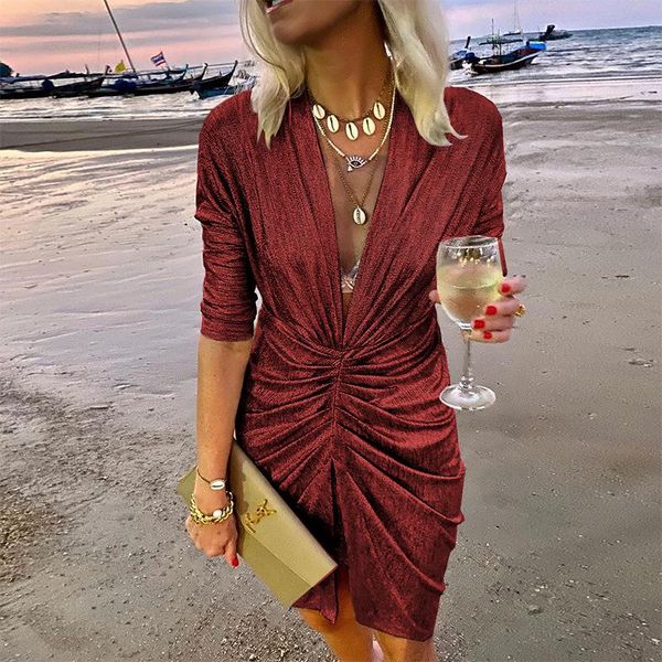 casual dresses european and american style 2021 spring summer v-neck slim tie dress women's clothing, Black;gray
casual dresses european and american style 2021 spring summer v-neck slim tie dress women's clothing, Black;gray