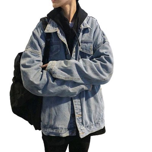 spring jean jacket men autumn vintage style denim male loose wash handsome solid color long sleeve high street men's jackets, Black;brown
spring jean jacket men autumn vintage style denim male loose wash handsome solid color long sleeve high street men's jackets, Black;brown