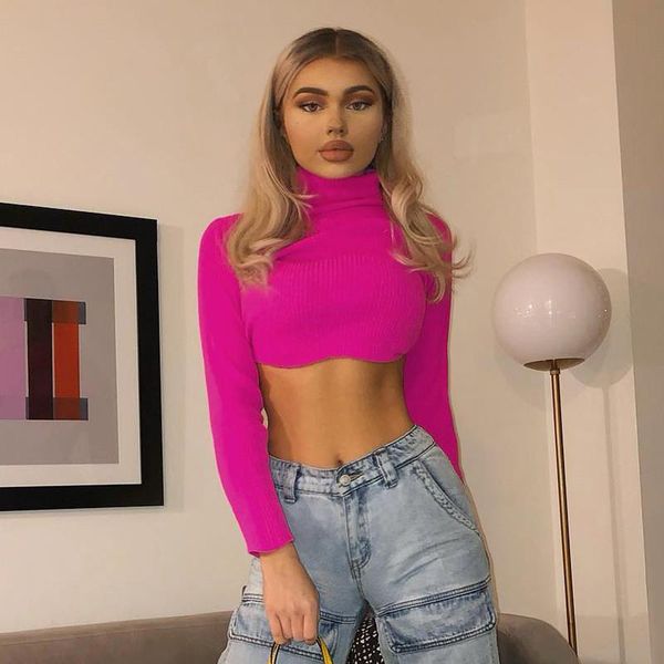 women's sweaters turtleneck navel bare cropped women autumn winter ribbed jumpers lady knitted pullovers short solid, White;black
women's sweaters turtleneck navel bare cropped women autumn winter ribbed jumpers lady knitted pullovers short solid, White;black