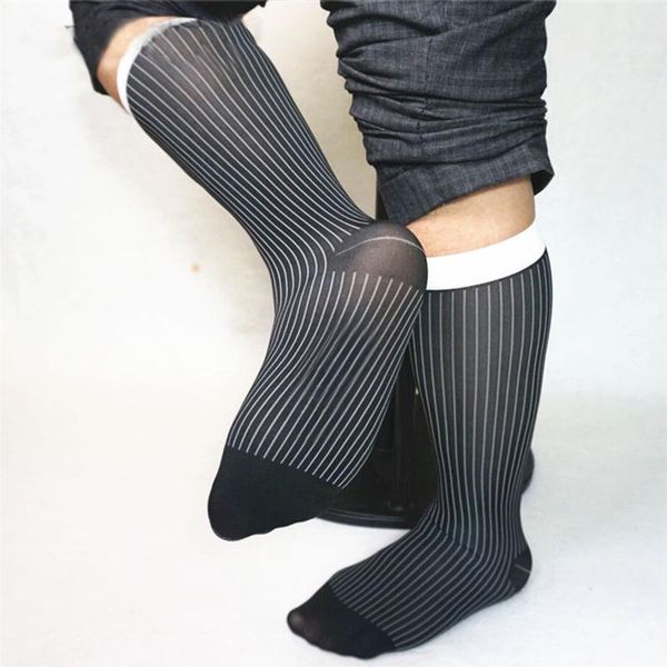 men's socks mid-tube striped nylon stockings ultra-thin breathable silk slip business elastic fashion matching stocking, Black
men's socks mid-tube striped nylon stockings ultra-thin breathable silk slip business elastic fashion matching stocking, Black