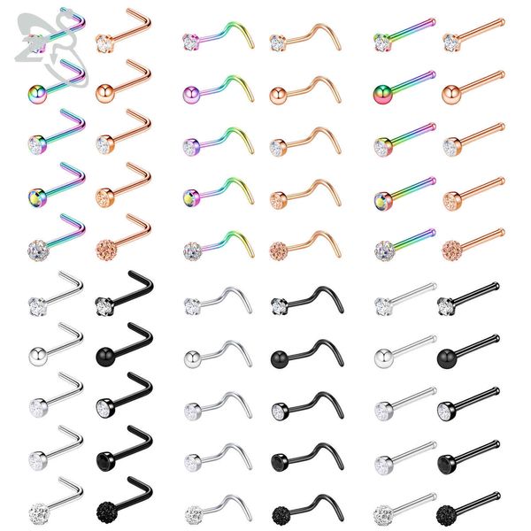 zs 20pcs/lot colored round cz crystal gem stud set for women men 20g stainless steel nostril piercings zircon nose jewelry, Silver
zs 20pcs/lot colored round cz crystal gem stud set for women men 20g stainless steel nostril piercings zircon nose jewelry, Silver