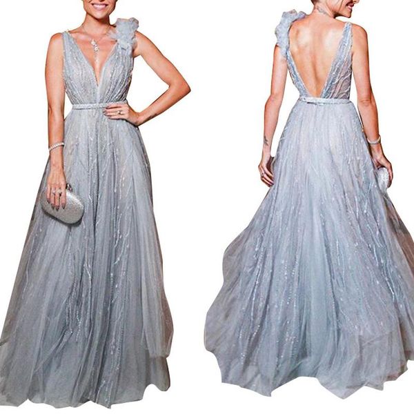 casual dresses elegant chic solid party maxi dress women deep v-neck fashion patchwork mesh long ladies backless autumn, Black;gray
casual dresses elegant chic solid party maxi dress women deep v-neck fashion patchwork mesh long ladies backless autumn, Black;gray