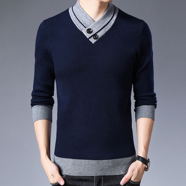 autumn and winter cloth middle-aged men's solid color v-neck pullover thick warm chicken heart neck sweater thickened bottom shirt, Black
autumn and winter cloth middle-aged men's solid color v-neck pullover thick warm chicken heart neck sweater thickened bottom shirt, Black