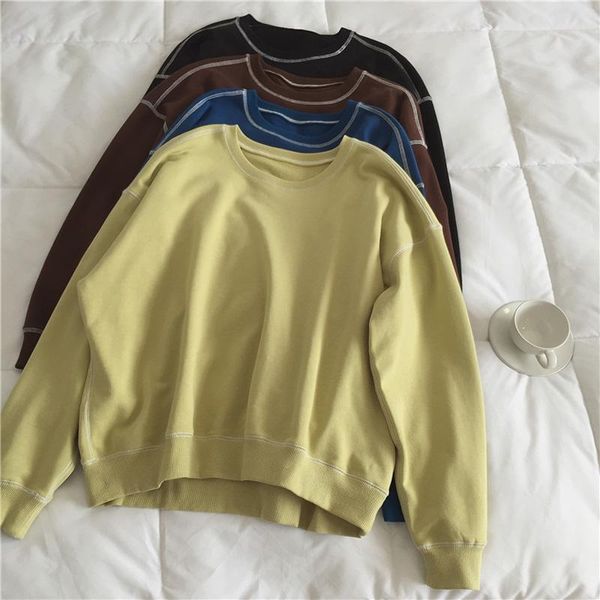 women's hoodies & sweatshirts autumn and winter sweatshirt casual solid color round neck long sleeve loose, Black
women's hoodies & sweatshirts autumn and winter sweatshirt casual solid color round neck long sleeve loose, Black