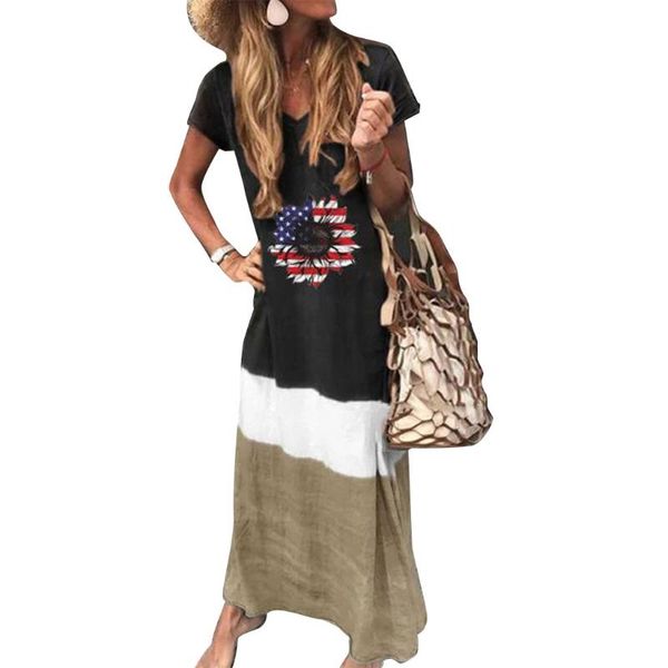 casual dresses women summer short sleeve v-neck maxi long t-shirt dress gradient color block american flag sunflower print sundress, Black;gray
casual dresses women summer short sleeve v-neck maxi long t-shirt dress gradient color block american flag sunflower print sundress, Black;gray