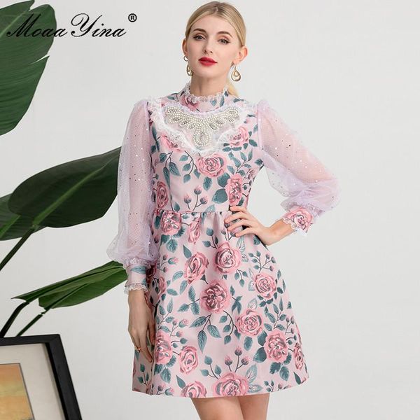 casual dresses moaayina summer fashion runway designer elegant party dress women mesh long sleeve beading rose flower print vintage, Black;gray
casual dresses moaayina summer fashion runway designer elegant party dress women mesh long sleeve beading rose flower print vintage, Black;gray