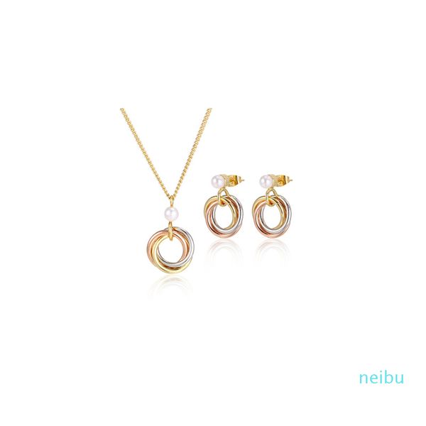 european and american 18k gold pearl vogue drop earrings necklace pendant set fashion temperament female jewelry all-match ornaments gift, Silver
european and american 18k gold pearl vogue drop earrings necklace pendant set fashion temperament female jewelry all-match ornaments gift, Silver