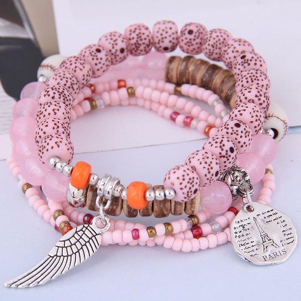 beaded, strands boho bracelaces & banglets for women 2021 girls vintage eiffel tower half wing pendant bracelet fashion jewelry accessories, Black
beaded, strands boho bracelaces & banglets for women 2021 girls vintage eiffel tower half wing pendant bracelet fashion jewelry accessories, Black