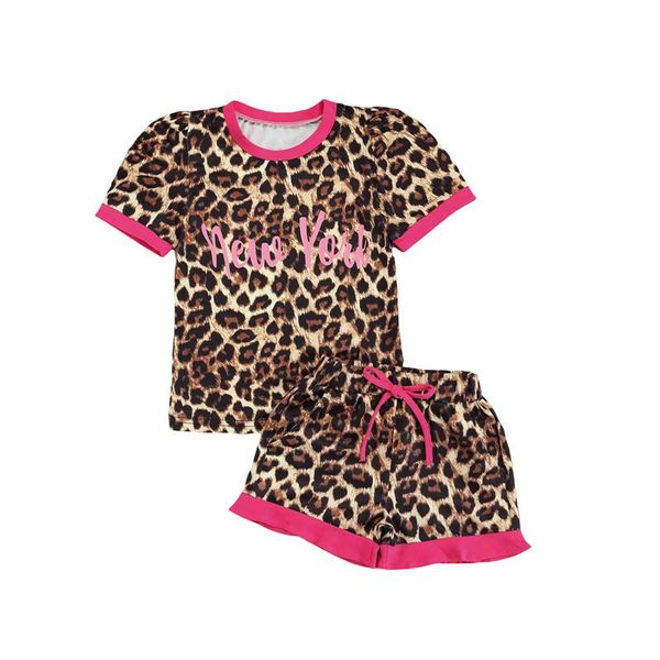 pieces kids suit set children clothing letter leopard print o-neck short sleeve blouse+ high waist shorts for girls 2-7 years sets, White
pieces kids suit set children clothing letter leopard print o-neck short sleeve blouse+ high waist shorts for girls 2-7 years sets, White