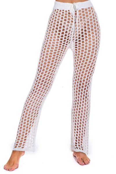 capris hollow out of fashionable hand hook mesh beach with cord women's pants, Black;white
capris hollow out of fashionable hand hook mesh beach with cord women's pants, Black;white