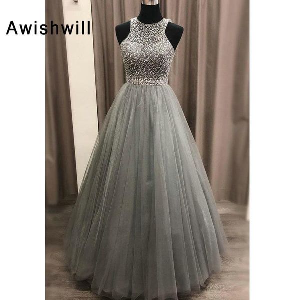 party dresses floor length grey long prom dress sleeveless beadings tulle a-line evening formal gown real picture vestidos de festa, White;black
party dresses floor length grey long prom dress sleeveless beadings tulle a-line evening formal gown real picture vestidos de festa, White;black