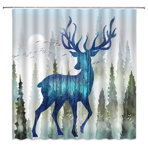 deer shower curtain decor forest reindeer animal pine tree flying bird wild woodland nature elk blue fabric bath curtains
deer shower curtain decor forest reindeer animal pine tree flying bird wild woodland nature elk blue fabric bath curtains