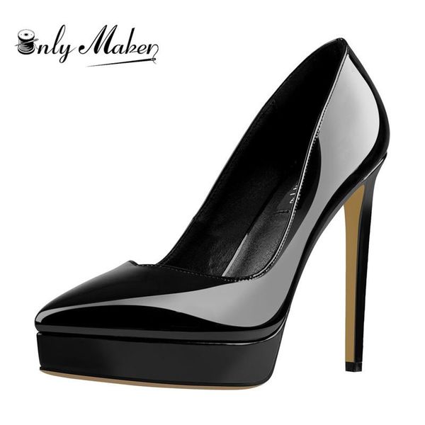 dress shoes onlymaker women's platform12cm pointed toe stiletto heels slip on pumps party sexy, Black
dress shoes onlymaker women's platform12cm pointed toe stiletto heels slip on pumps party sexy, Black