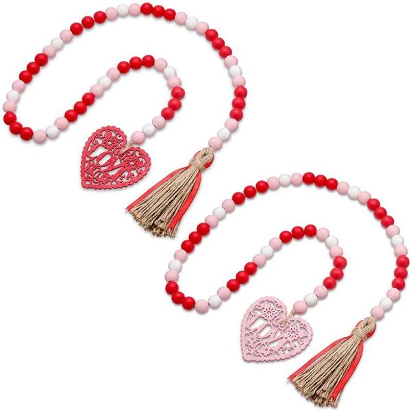 novelty items 2 pieces heart wooden beads hanging garlands farmhouse garland with tassel for mother's day party and home decor
novelty items 2 pieces heart wooden beads hanging garlands farmhouse garland with tassel for mother's day party and home decor
