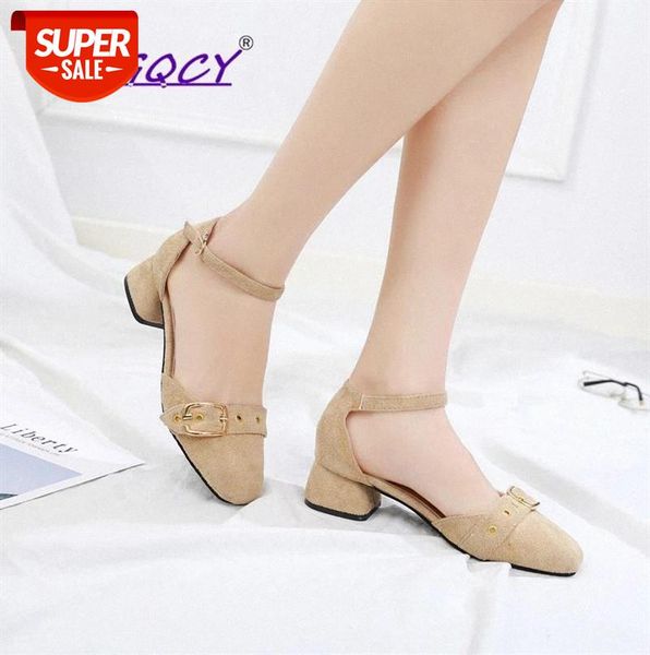 retro suede square toe sandals women 2019 spring summer shoes heel shallow buckle metal strap female #lp3e, Black
retro suede square toe sandals women 2019 spring summer shoes heel shallow buckle metal strap female #lp3e, Black