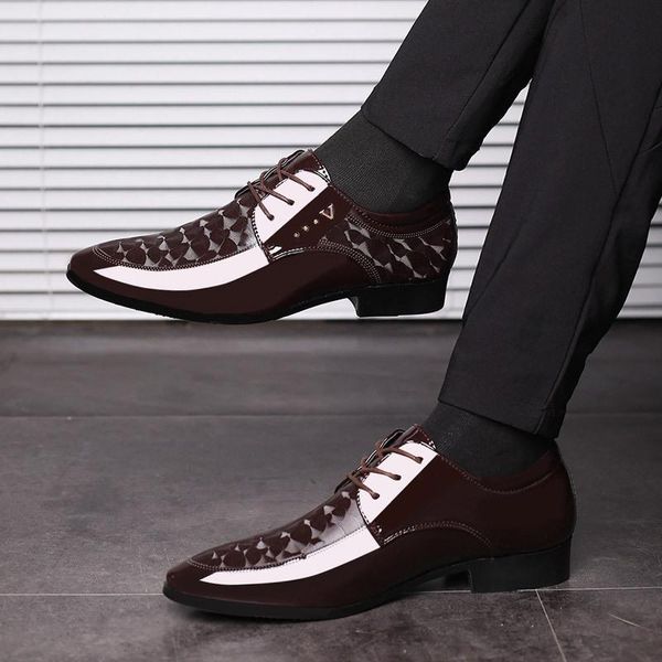 business shoes shiny men's leather fashion casual all-match men lazy party dress wedding groom, Black
business shoes shiny men's leather fashion casual all-match men lazy party dress wedding groom, Black
