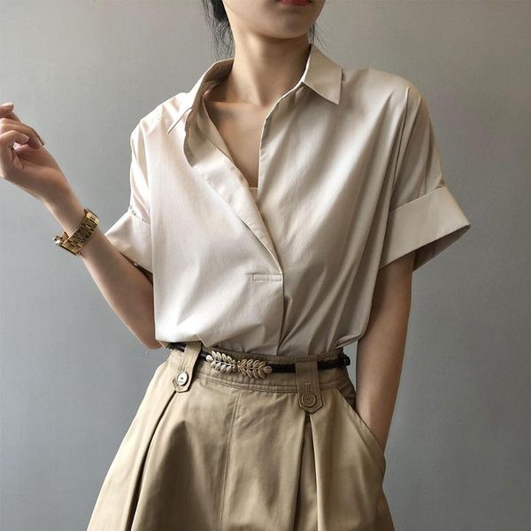 women's blouses & shirts swiftmovement 2021 summer shirt women sleeve fashion temperament office student ladies blouse, White
women's blouses & shirts swiftmovement 2021 summer shirt women sleeve fashion temperament office student ladies blouse, White