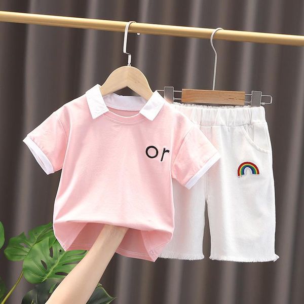 clothing sets toddler boys casual fashion summer kids patchwork cotton t-shirt+rainbow print white shorts baby girls outfits
clothing sets toddler boys casual fashion summer kids patchwork cotton t-shirt+rainbow print white shorts baby girls outfits