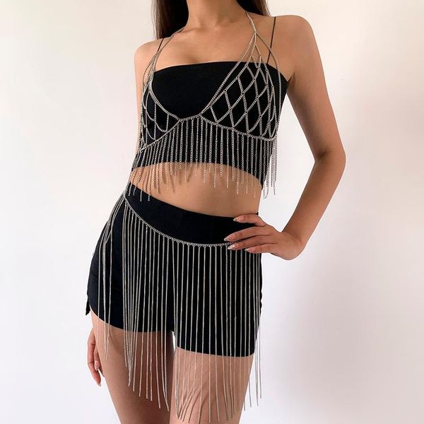 chains fashion body harness necklace chain halter bra lingerie checker exotic dress showgirl jewelry 2021, Silver
chains fashion body harness necklace chain halter bra lingerie checker exotic dress showgirl jewelry 2021, Silver