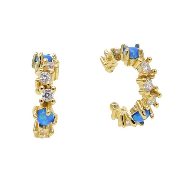 clip-on & screw back 2021 summer 1 piece blue fire opal earrings gold color ear cuff clip on round cz circle no piercing women delicate gift, Silver
clip-on & screw back 2021 summer 1 piece blue fire opal earrings gold color ear cuff clip on round cz circle no piercing women delicate gift, Silver
