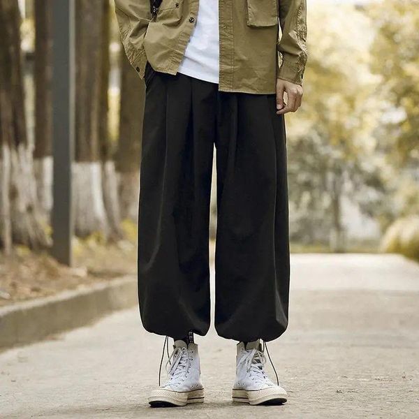 men's pants men spring autumn hong kong-style fashion street bloomers loose oversized casual pant solid male drawstring trousers, Black
men's pants men spring autumn hong kong-style fashion street bloomers loose oversized casual pant solid male drawstring trousers, Black