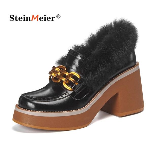 dress shoes women winter chunky high heel calf leather beige fur loafers metal chain round toe british style female 2022, Black
dress shoes women winter chunky high heel calf leather beige fur loafers metal chain round toe british style female 2022, Black