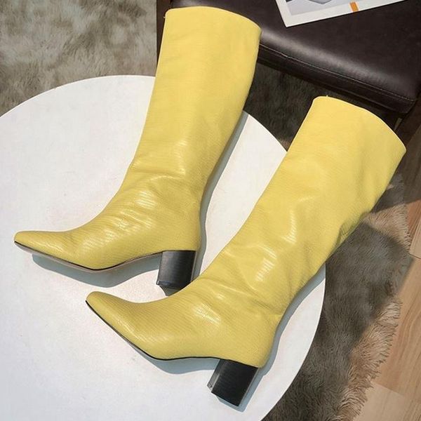 boots women high heel square toe winter shoes fashion cool party knee ladies footwear size 35-40, Black
boots women high heel square toe winter shoes fashion cool party knee ladies footwear size 35-40, Black
