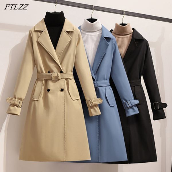 spring autumn women office ladies turn-down collar double breasted long trench elegant solid slim coat with belt 210423, Tan;black
spring autumn women office ladies turn-down collar double breasted long trench elegant solid slim coat with belt 210423, Tan;black