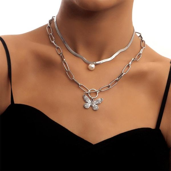 pendant necklaces vintage butterfly choker necklace for women silver color snake chain pearl charm fashion party jewelry gift
pendant necklaces vintage butterfly choker necklace for women silver color snake chain pearl charm fashion party jewelry gift