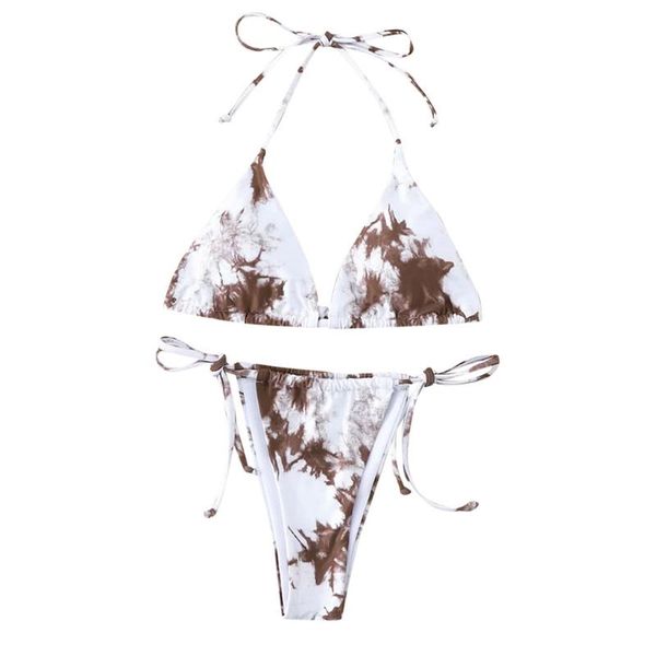 women's tie-dye lace up high cut leg halter bikini set two piece swimsuit maillot biquini 2021 woman mujer one-pieces, Black
women's tie-dye lace up high cut leg halter bikini set two piece swimsuit maillot biquini 2021 woman mujer one-pieces, Black